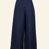 Clearance Palava Josephine Trousers - Navy Linen