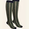 Store Palava Knee High Socks - Pink Pinecones