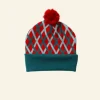 Discount Palava Knitted Hat - Teal Lattice