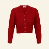 Best Palava Leah Winter Vine Knitted Cardigan - Burgundy