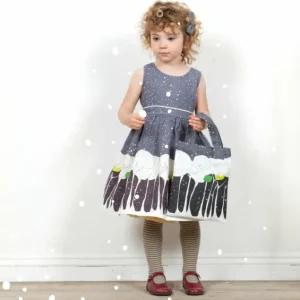 New Palava Martha Baby / Toddler Dress - Grey Snowstorm
