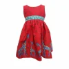 Fashion Palava Martha Children's Dress - Red Giraffe
