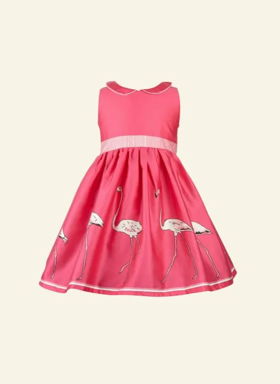 Store Palava Millie Children's Dress - Raspberry Large Flamingo