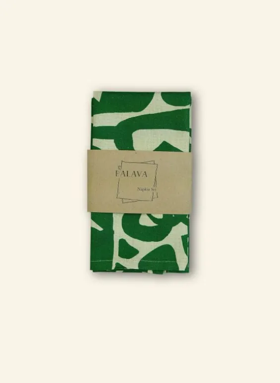 Online Palava Napkin Set - Green Cave