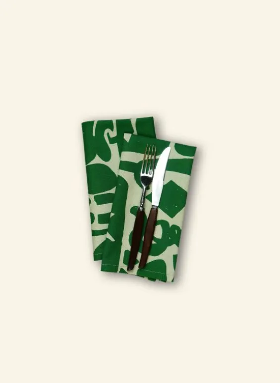 Online Palava Napkin Set - Green Cave