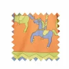 Best Sale Palava Orange Carousel Print Fabric - Cotton
