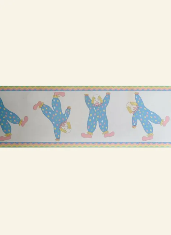 Best Palava Poppy - Clown (Pastel) - Wallpaper Border - 10m