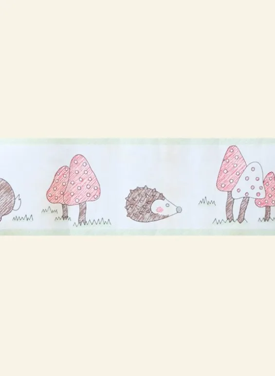 Best Palava Poppy - Large Mole and Hedgehog - Wallpaper Border - 10m