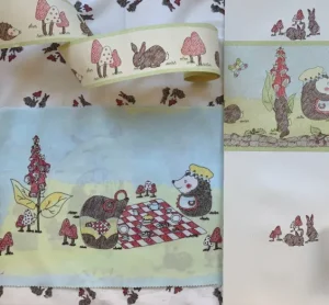 Best Palava Poppy - Large Mole and Hedgehog - Wallpaper Border - 10m