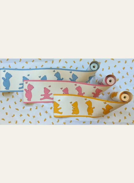 Outlet Palava Poppy - Wallpaper Border - 10m - Pink Bears