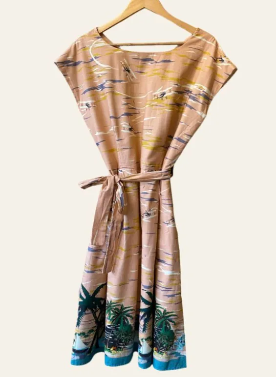 Store Palava Pre Loved - Beatrice Dress - Pink Desert Island
