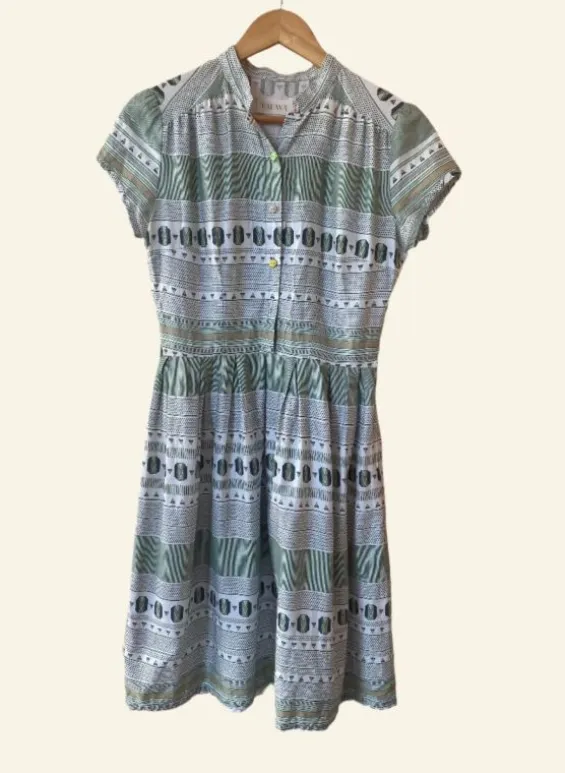 Shop Palava PRE LOVED - Louise Dress - Ivory Art Deco