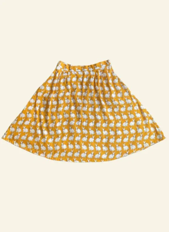 Hot Palava PRE LOVED - Marilyn Skirt - Mustard Rabbit
