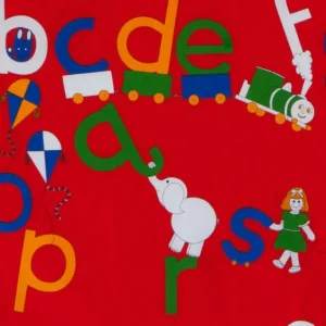 Shop Palava Remnant - 107cm - ABC Primary Print Fabric - Cotton