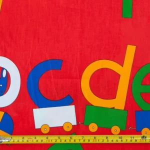 Shop Palava Remnant - 107cm - ABC Primary Print Fabric - Cotton
