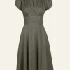 Fashion Palava Rita - Navy Marbled Feather Dress