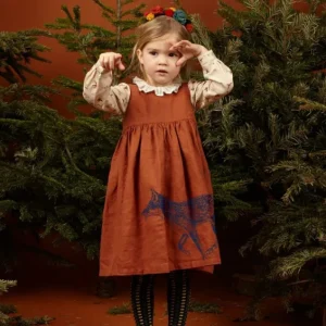 Shop Palava Rosie Children's Dress - Rust Fox | Linen