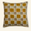 Outlet Palava Simple Cushion Cover - Mustard Checks