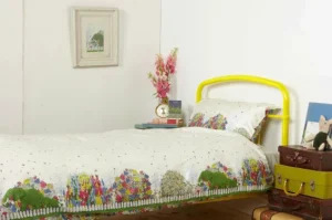 Shop Palava Single Duvet Cover - Cream Flower Garden/Chelsea Flower Show