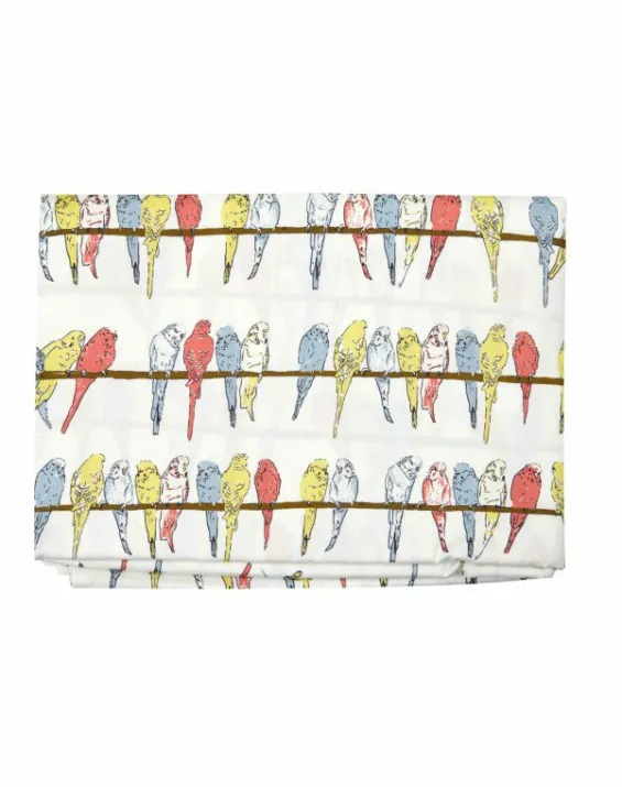 Cheap Palava Single Duvet Cover - Ivory Budgies
