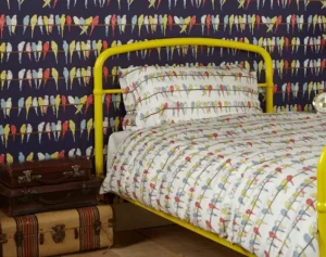 Cheap Palava Single Pillowcase - Ivory Budgies