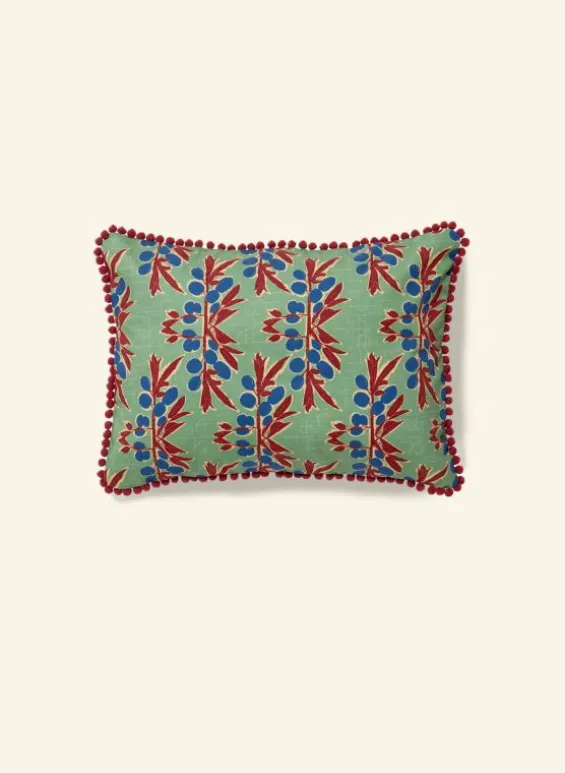 Online Palava Small Cushion Cover - Green Nouveau Plum