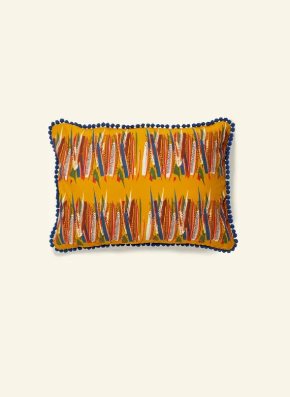 Online Palava Small Cushion Cover - Mustard Mid-Century