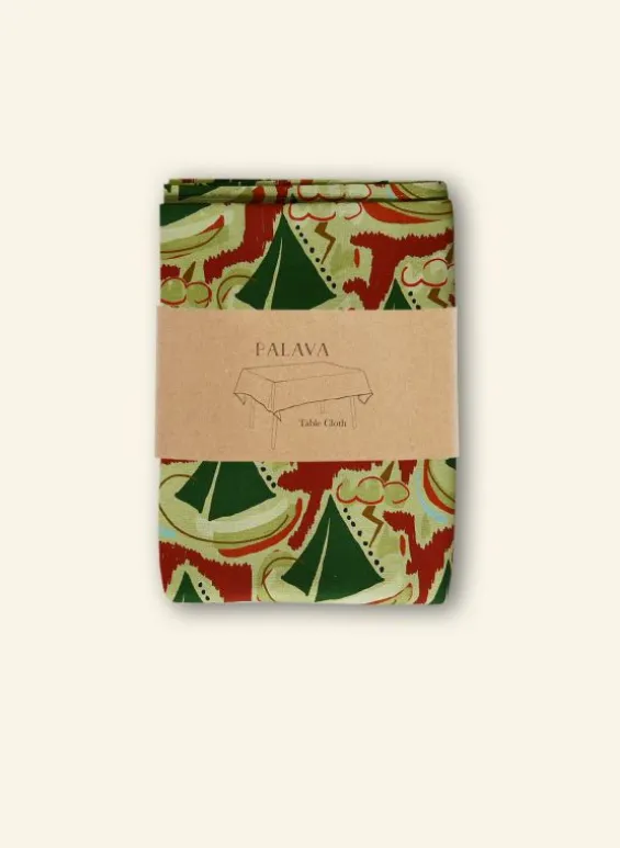 Clearance Palava Table cloth - Burgundy Sailing Boats