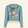 Best Sale Palava Vera Cardigan - Mineral Blue Arctic Embroidered Tiger
