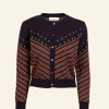 Fashion Palava Vera Jacquard Cardigan - Navy Slide
