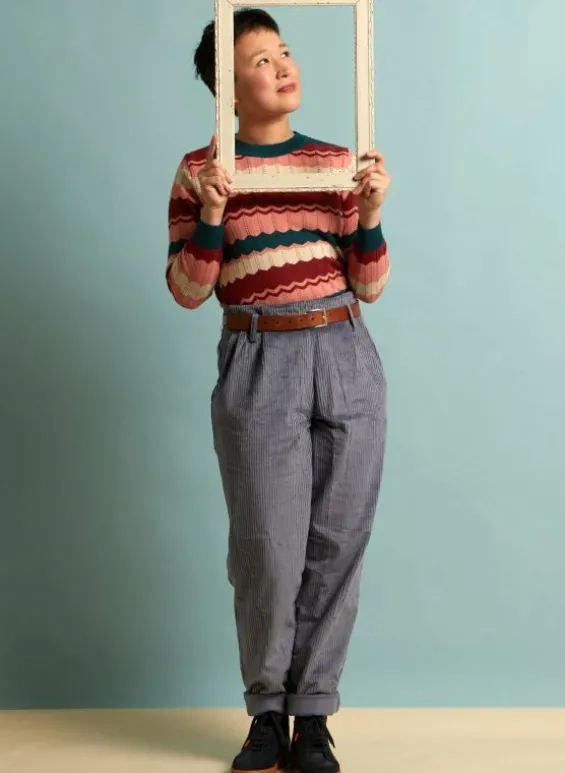 Hot Palava Wilma - Chalk Blue Corduroy Trousers